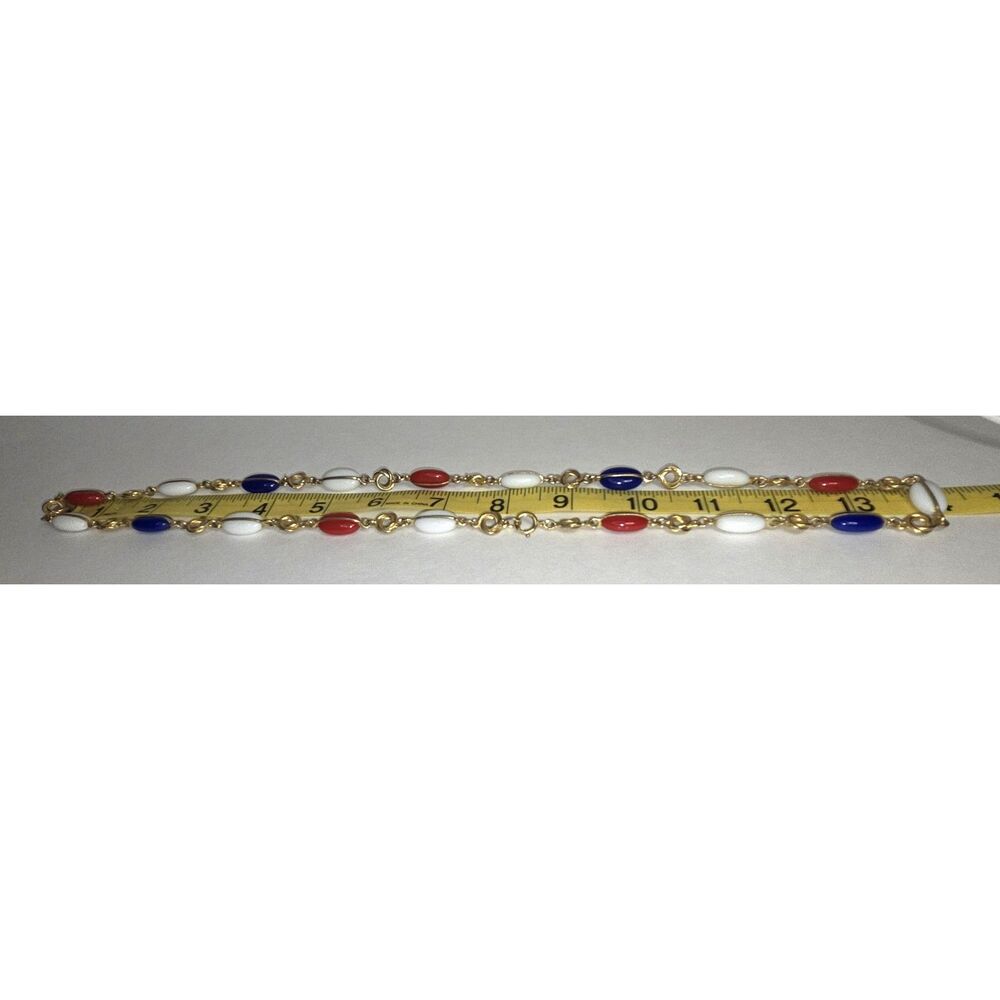 Vintage Patriotic Red White Blue Beads - Picture 11 of 12
